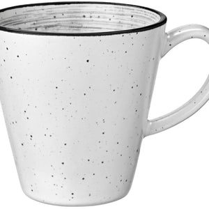 filiżanka do kawy Fungio; 200ml, 8x7.5 cm (ØxW); biały/czarny; okrągły; 6 sztuka / opakowanie