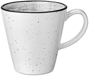 filiżanka do kawy Fungio; 200ml, 8x7.5 cm (ØxW); biały/czarny; okrągły; 6 sztuka / opakowanie
