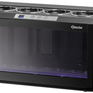 cooler do wina 4FL-100; czarny/srebro/transparentny