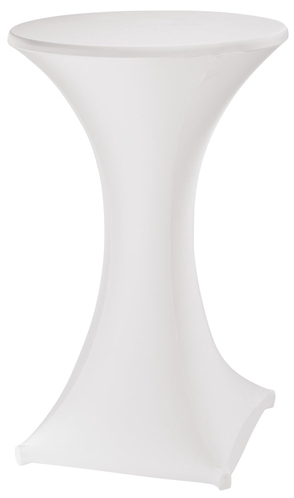 pokrowiec stretch na stół koktajlowy Selm; 70x110 cm (ØxW); biały; okrągły