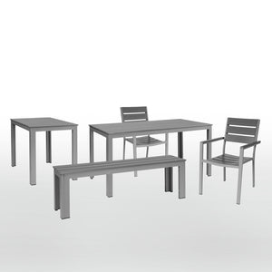 Outdoor-Stuhl Lamero mit Armlehnen; 55x60x88.5 cm (SxGxW); siedzisko antracyt