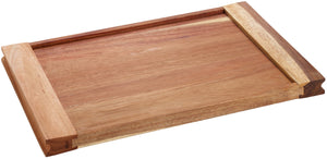 deska drewniana dwustronna Aria; 43x27x2.8 cm (DxSxW); akacja brąz; prostokątny