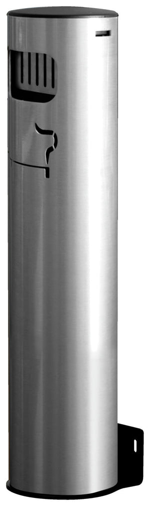 Wandaschenbecher Pablo ; 3000ml, 11.5x49 cm (ØxW); srebro/czarny
