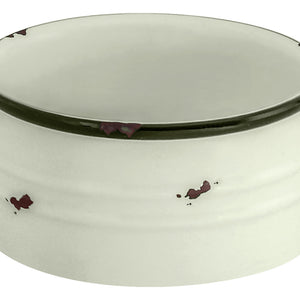 miseczka Liron; 180ml, 9x4 cm (ØxW); biel kremowa/czarny; okrągły; 12 sztuka / opakowanie