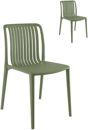 Kunststoff Stuhl Tavira; 50x52.5x77 cm (SxGxW); zielony; 2 sztuka / opakowanie