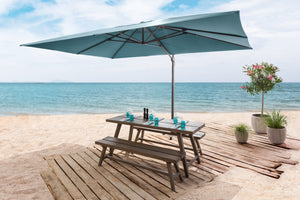 parasol rzymski Elyo; 300x400x275 cm (DxSxW); turkusowy; prostokątny