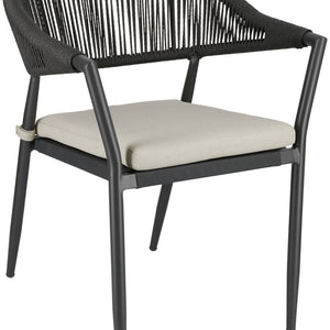 Outdoor Stuhl Calero inklusive Sitzkissen; 57x63x78.5 cm (SxGxW); antracyt; 2 sztuka / opakowanie