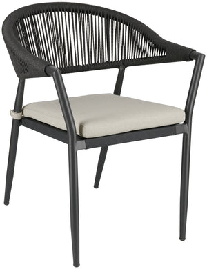 Outdoor Stuhl Calero inklusive Sitzkissen; 57x63x78.5 cm (SxGxW); antracyt; 2 sztuka / opakowanie