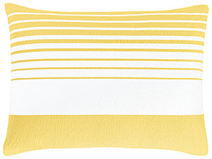 Kissenbezug Memphis Seersucker; 60x80 cm (DxS); żółty/biały; 2 sztuka / opakowanie