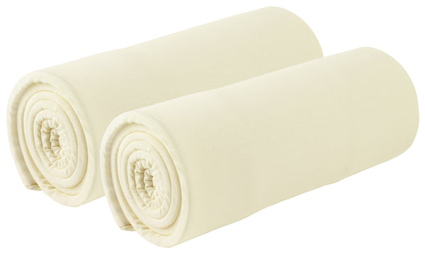prześcieradło z gumką Jersey; 90-100x190-200 cm (SxD); szampan; 2 sztuka / opakowanie