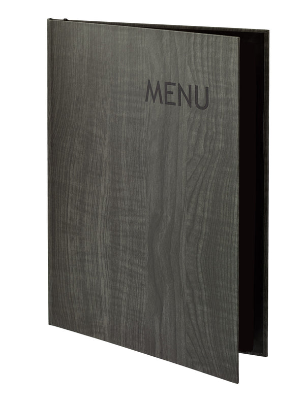 karta dań Lenio z grawerem MENU A4; Größe DIN A4, 23.8x32.6 cm (SxW); antracyt