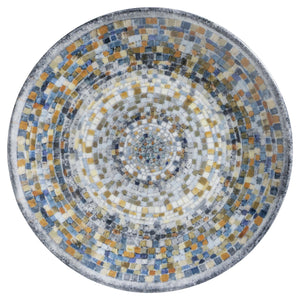 Porzellan Teller flach Terra Mosaic rund; 20.5 cm (Ø); niebieski/biały/pomarańczowy; okrągły; 6 sztuka / opakowanie