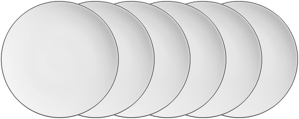 talerz płaski Bellino; 27 cm (Ø); biały/czarny; okrągły; 6 sztuka / opakowanie