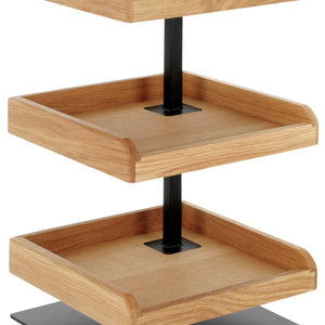 etażerka Esino 3-poziomowa; 24x41.8x24 cm (SxWxG); brązowy/czarny; prostokątny