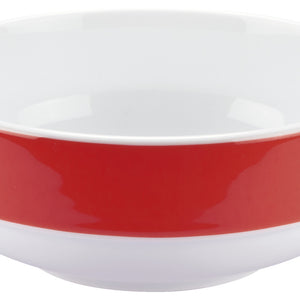 miska Multi-Color; 302ml, 12.3x5.2 cm (ØxW); biały/czerwony; 6 sztuka / opakowanie
