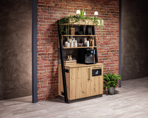 Servierstation Baristo Industrial; 118x61x216 cm (SxGxW); dziki dąb