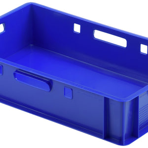 pudełko piętrowalne  Euro zamknięte; 25100ml, 60x40x12 cm (DxSxW); niebieski