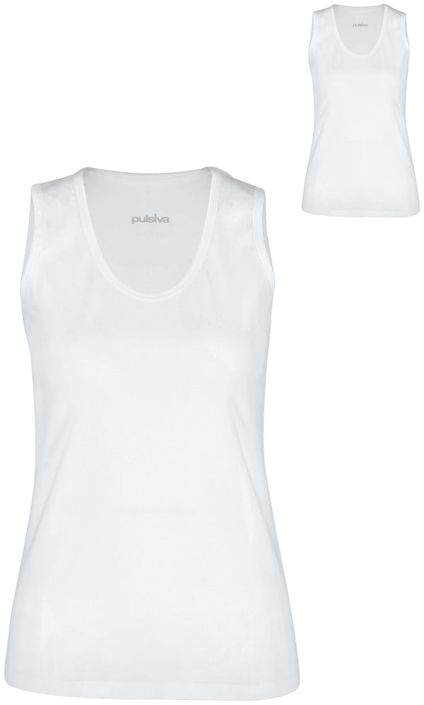 t-shirt bez rękawów damski Double Tanktop (opak. 2 szt.); Kleidergröße 2XL; biały; 2 sztuka / opakowanie