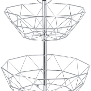 etażerka Edwina chromowana; 30x38x30 cm (SxWxG); srebro