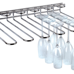 szyna do szkła 20 kieliszków; 45x32x6 cm (DxSxW); srebro