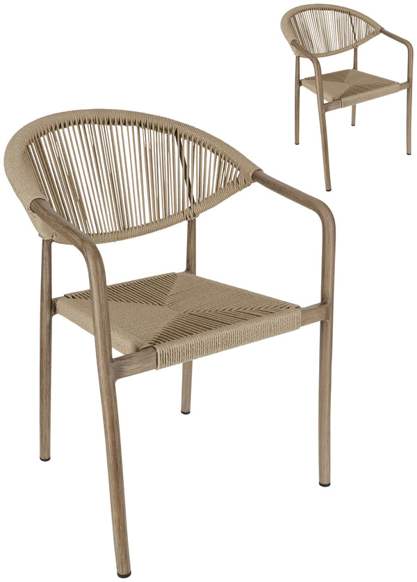 Outdoor-Stuhl Arion; 50x43x85 cm (SxGxW); siedzisko beżowy