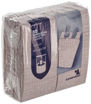 torebka na sztućce Cotto; 10x20 cm (SxD); bordo; 50 sztuka / opakowanie