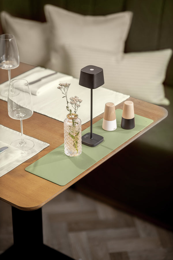 Deko-Tischset Kaja; 15x50 cm (SxD); szałwia; 4 sztuka / opakowanie