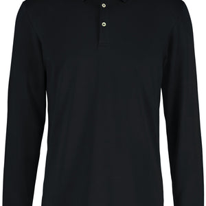 Poloshirt Herren Langarm Malme Regular Fit; Kleidergröße M; czarny