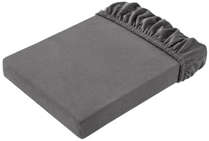 prześcieradło z gumką Elastik-Jersey; 140-160x200-220 cm (SxD); antracyt