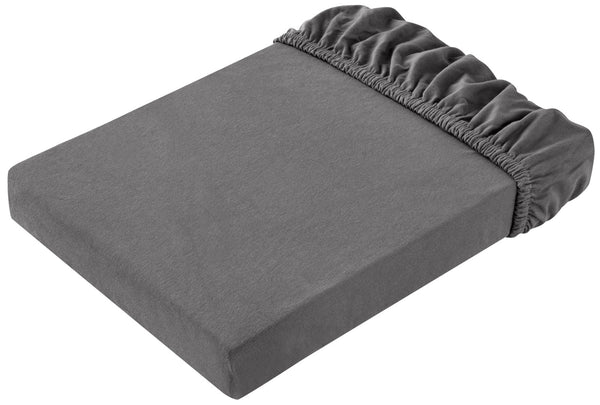 prześcieradło z gumką Elastik-Jersey; 140-160x200-220 cm (SxD); antracyt