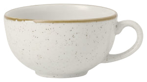 Cappuccino Tasse Stonecast Barley White; 280ml, 11x6 cm (ØxW); biały/brązowy; okrągły; 12 sztuka / opakowanie