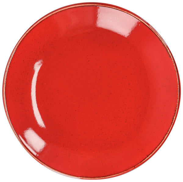talerz płaski Sidina; 28 cm (Ø); czerwony; okrągły; 6 sztuka / opakowanie