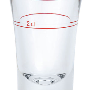 kieliszek  Dublino mit Füllstrich; 34ml, 4.5x7 cm (ØxW); transparentny; 2 cl Füllstrich, 24 sztuka / opakowanie