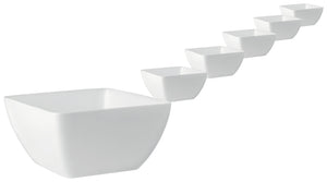 miska Bali; 3300ml, 26x26x10 cm (DxSxW); biały; kwadrat; 6 sztuka / opakowanie