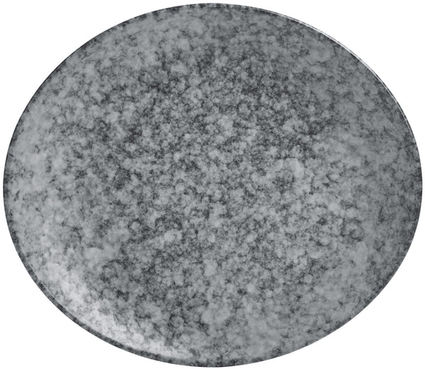 talerz płaski Mamoro organiczny; 20x17.5x2.5 cm (DxSxW); czarny/biały; organiczny; 6 sztuka / opakowanie