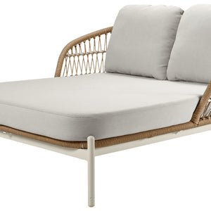 Daybed Elysio; 163.5x148x82.5 cm (DxSxW); siedzisko beżowy