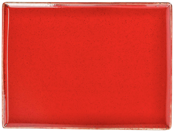 półmisek Sidina prostokątny; 35x26x2 cm (DxSxW); czerwony; prostokątny; 2 sztuka / opakowanie