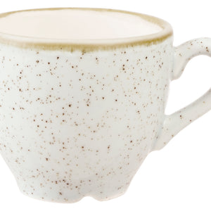 Espresso Tasse Stonecast Barley White; 100ml, 6.5x5.5 cm (ØxW); brązowy/biały; okrągły; 12 sztuka / opakowanie
