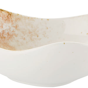 miska Purior; 330ml, 15.8x14.8x7 cm (DxSxW); biały/brązowy; owalny; 6 sztuka / opakowanie