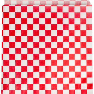 torebka Pergamo 14x13 cm; 14x13 cm (DxS); czerwony/biały; 1000 sztuka / opakowanie