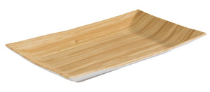 taca BAMBOO; 24.5x15.5x3 cm (DxSxW); beżowy/biały; prostokątny