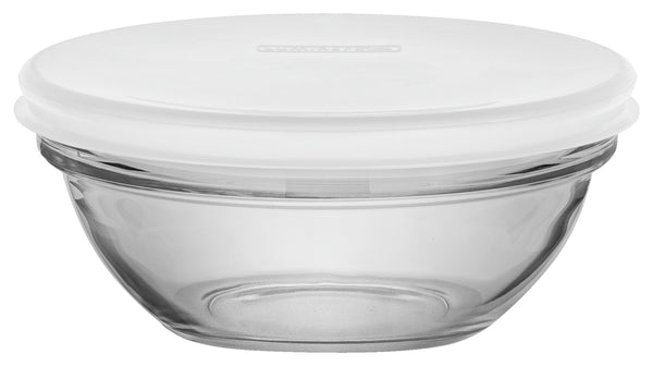 miska szklana Kama z pokrywą; 330ml, 12x5.5 cm (ØxW); transparentny; okrągły; 12 sztuka / opakowanie