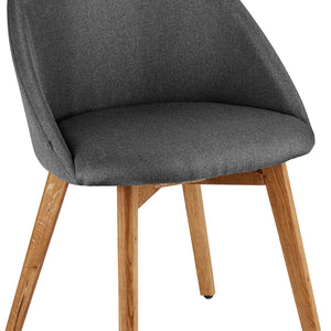 krzesło Alwin; 56x55x83 cm (SxGxW); siedzisko antracyt, stelaż dąb/naturalny; 2 sztuka / opakowanie