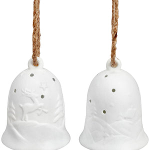 LED Glocken Arian 2 teilig; 8x10 cm (ØxW); biały