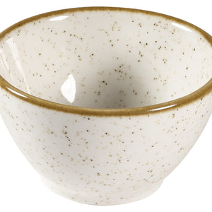 Dip Schale Stonecast Barley White; 110ml, 8.5 cm (Ø); biały/brązowy; okrągły; 12 sztuka / opakowanie