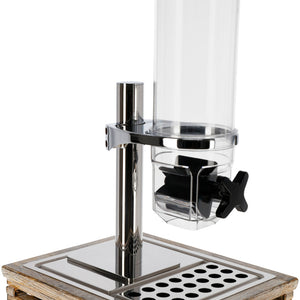 dozownik do płatków Natchez pojedynczy 1/2; Größe GN 1/2, 37x31x65 cm (DxSxW); biały vintage/transparentny/stal nierdzewna; prostokątny