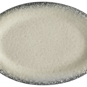 Platte  Nagoya oval; 25x17x3 cm (DxSxW); biały/szary; 4 sztuka / opakowanie