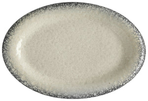 Platte  Nagoya oval; 25x17x3 cm (DxSxW); biały/szary; 4 sztuka / opakowanie