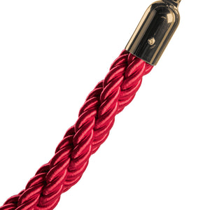 sznur odgradzający Vesara ze złotym karabińczykiem (mosiądz); 153x3.2 cm (DxØ); czerwony; 2 sztuka / opakowanie