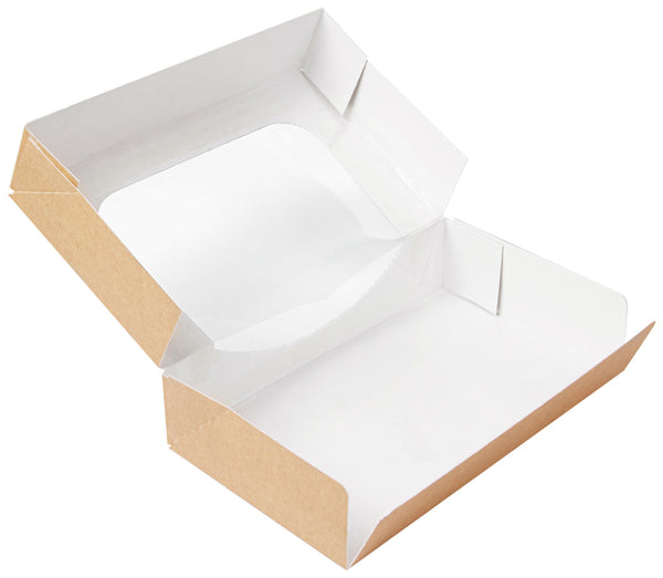 Sushibox The Pack mit Sichtfenster; 19.7x12x4.5 cm (DxSxW); brązowy; prostokątny; 50 sztuka / opakowanie